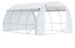 Outsunny - Folientunnel - 397L x 300B x 200H cm - wei&szlig;