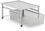 Relaxdays Schubladenregal, stapelbarer B&uuml;ro Organizer, Metall, K&uuml;che, Bad,