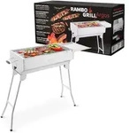 Rambo Argos hochwertiger Holzkohlegrill aus Edelstahl, Mangal, Holzkohle...
