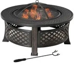 Outsunny - Feuerschale - 81L x 81B x 50H cm - schwarz