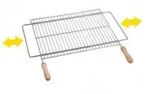 SAUVIC Ausziehbarer Grill, 60 x 40 cm, erweiterbar von 62 auf 72 cm, Stahl, 600...