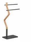 Relaxdays Handtuchst&auml;nder geknicktes Design, 2 Metallstangen, HxBxT: 85x43,5x20 cm,