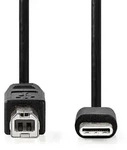 Nedis USB-Kabel - USB 2.0 - USB-C Stecker - USB-B Stecker - 480 Mbps -...