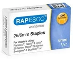 Rapesco Heftklammern 26/6 S11661Z3 Stahl Silber 1000 St&uuml;ck