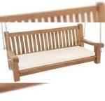 CLP Schaukelbank wetterfest Joyce mit Sitzkissen creme/136x48x8 cm