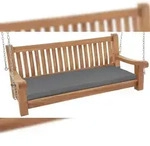 CLP Schaukelbank wetterfest Joyce mit Sitzkissen dunkelgrau/136x48x8 cm