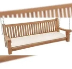 CLP Schaukelbank wetterfest Joyce mit Sitzkissen creme/166x48x8 cm