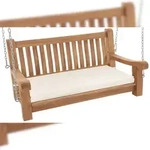 CLP Schaukelbank wetterfest Joyce mit Sitzkissen creme/106x48x8 cm