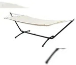 Outdoor H&auml;ngematte mit Gestell - 310cm H&auml;ngemattengestell 200x120...