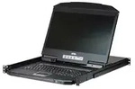 ATEN CL3108NX KVM-Switch, 18,5Zoll TFT, VGA, PS/2-USB, 8 Port, Tastaturlayout Deutsch