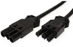 BACHMANN Ger&auml;teverl&auml;ngerung GST18-3 Stecker/Kupplung, schwarz, 0,5 m