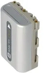AccuCell Akku passend f&uuml;r Sony NP-QM50, Sony NP-QM51 Silber