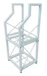 Relaxdays Kaminholzregal, 2 Ebenen, Metall, HxBxT: 81,5 x 34,5 x 30,5 cm,