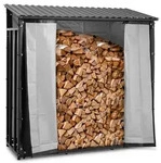 hillvert Kaminholzregal - mit Plane und Dach - 800 kg - 89 x 191 x 192.5 cm -...
