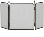 HOMCOM - Kaminschutzgitter - 96 x 56 cm - schwarz