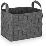 N8WERK Filz-Aufbewahrungstasche L - 40 x 30 x 30 cm - Dunkelgrau