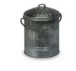 Relaxdays Ascheeimer mit Deckel, Griffen, 10 Liter, verzinktes Eisen, Aschetonne f&uuml;r