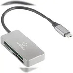 Renkforce RF-PCR-210 Externer Speicherkartenleser USB-C&reg; (USB 3.2 Gen 1) Silber