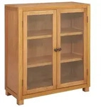 vidaXL Schrank mit Regal Braun 80 x 35 x 95 cm Massives Eichenholz