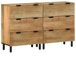 vidaXL Sideboards 2 Stk. Braun 60x33x75 cm Massivholz Mango 3310004