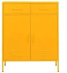 vidaXL Lagerschrank Senfgelb 80x35x101,5 cm Stahl