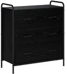 vidaXL Sideboard Schwarz Eichen-Optik 97 x 33 x 81 cm Holzwerkstoff 8013818