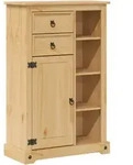 vidaXL Badschrank Corona 70x33x110 cm Massivholz Kiefer