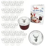 40er Set Sturzglas 230ml Einmachglas + Twist-Off-Deckel TO82 Alois Hirsch + Heft