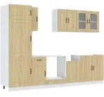 vidaXL 8-tlg. K&uuml;chenschrank-Set Kalmar Sonoma-Eiche Holzwerkstoff