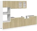 vidaXL 7-tlg. K&uuml;chenschrank-Set Lyon Sonoma-Eiche Holzwerkstoff