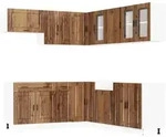 vidaXL 11-tlg. K&uuml;chenschrank-Set Porto Altholz-Optik Holzwerkstoff