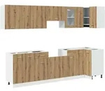 vidaXL 11-tlg. K&uuml;chenschrank-Set Lyon Artisan-Eiche Holzwerkstoff