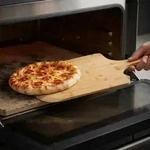 Relaxdays Pizzaschieber XXL, Bambus, 50x38 cm, eckig, Pizzaschaufel, abgerundete