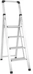 Alu Trittleiter 4-stufig silber klappbar mit Handlauf bis 150 kg Leiter