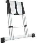 TecTake GmbH tectake Teleskopleiter Aluminium 13 Stufen 3,85m Soft Close...