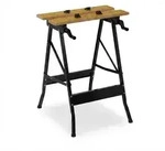 Relaxdays Werkbank klappbar, bis 100 kg, verstellbarer Werktisch, 4 Spannbacken, HBT