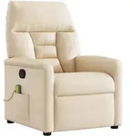 vidaXL Massagesessel Beige Mikrofasergewebe
