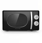Sweiss Vintage-Mikrowelle MOVI9, 20L Schwarz, 700W, 6 Kochstufen,...