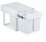 Relaxdays Einbaum&uuml;lleimer, 4 F&auml;cher, 4x 8 l, HxBxT: 34,6 x 34 x 51,8 cm,