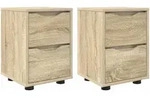 vidaXL Nachttische 2 pcs Sonoma-Eiche 30,5 x 30 x 43 cm Holzwerkstoff