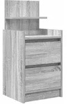 vidaXL Nachttisch mit 2 Schubladen Grau Sonoma 38x34x80 cm