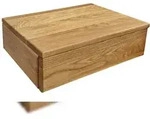 Erst-Holz Nachtkonsole Nachttisch schwebend Eiche ge&ouml;lt 45x34x15 cm f&uuml;r...