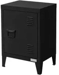 ML-Design Nachttisch, Nachtschrank in Schwarz, 40x30x58 cm, aus Stahl, Metall
