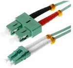 Helos LWL Patchkabel LC/SC Duplex 50/125&mu;m OM3 aqua 1,5m
