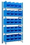 PROREGAL Fachbodenregal MAXIMUS mit 40x Sichtlagerboxen &agrave; 10,7L Fachlast 130kg