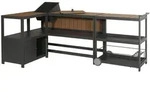 Mendler Aluminium Outdoor-K&uuml;che 3-teilig HWC-M64, Au&szlig;enk&uuml;che Garten...