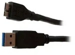 Kabel USB3.0, 3m, A(St)/MicroB(St), schwarz