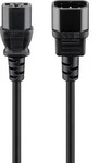 Goobay 50081 Kaltger&auml;te Verl&auml;ngerung, 2 m, Schwarz, 2 m - Ger&auml;testecker C14