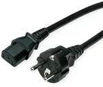 ROLINE Netzkabel, IEC-Buchse & CEE7/7-Stecker gerade, schwarz, 1,8 m