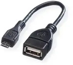 VALUE USB 2.0 Kabel, USB 2.0 Typ Micro B - Typ A BU, OTG, 0,15 m